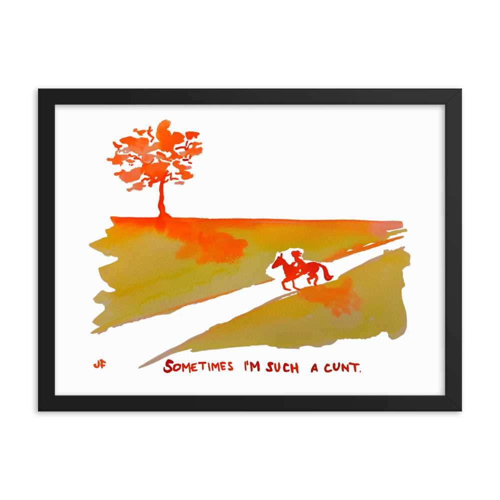 Sometimes I'm Such a C*nt framed poster