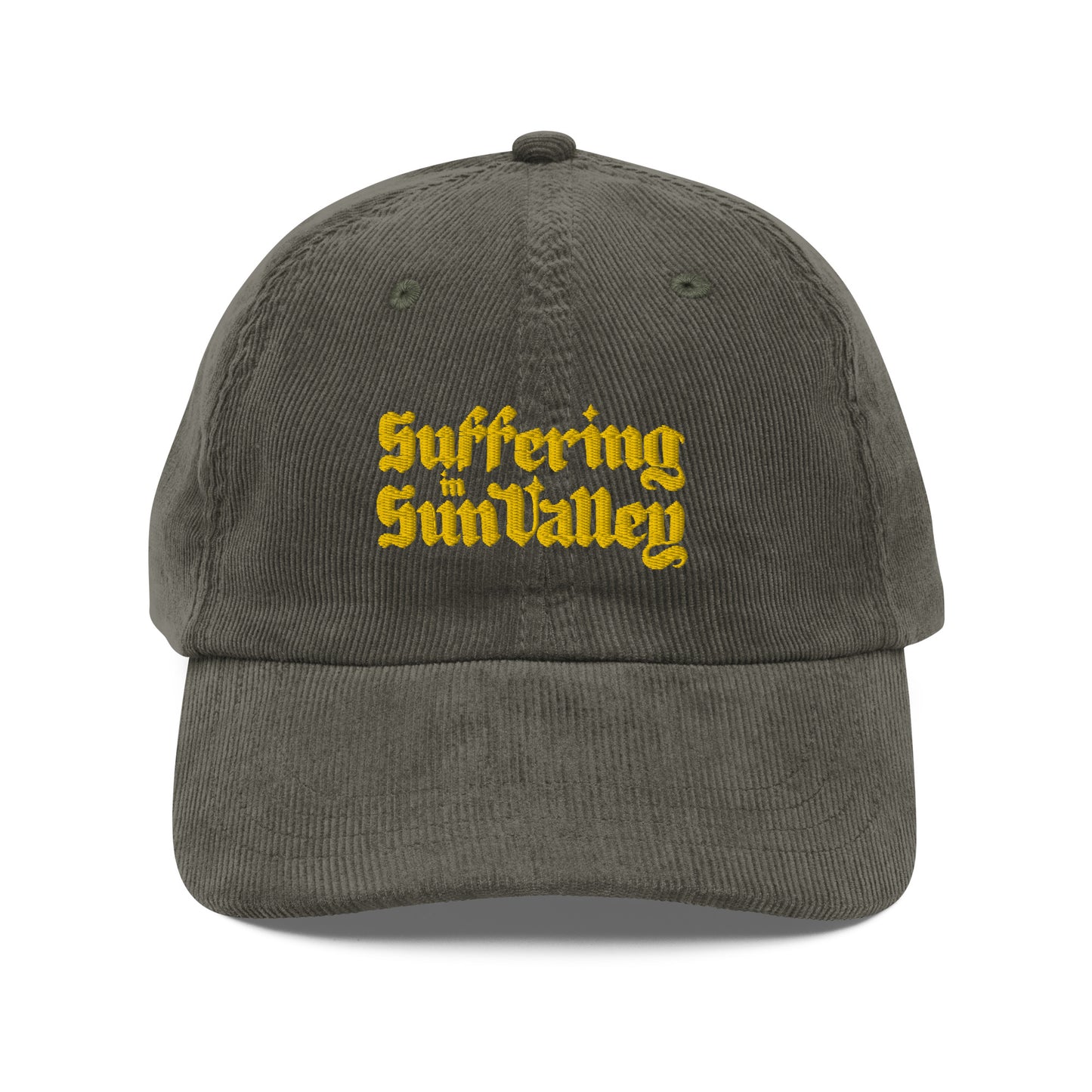 Suffering in Sun Valley vintage corduroy cap