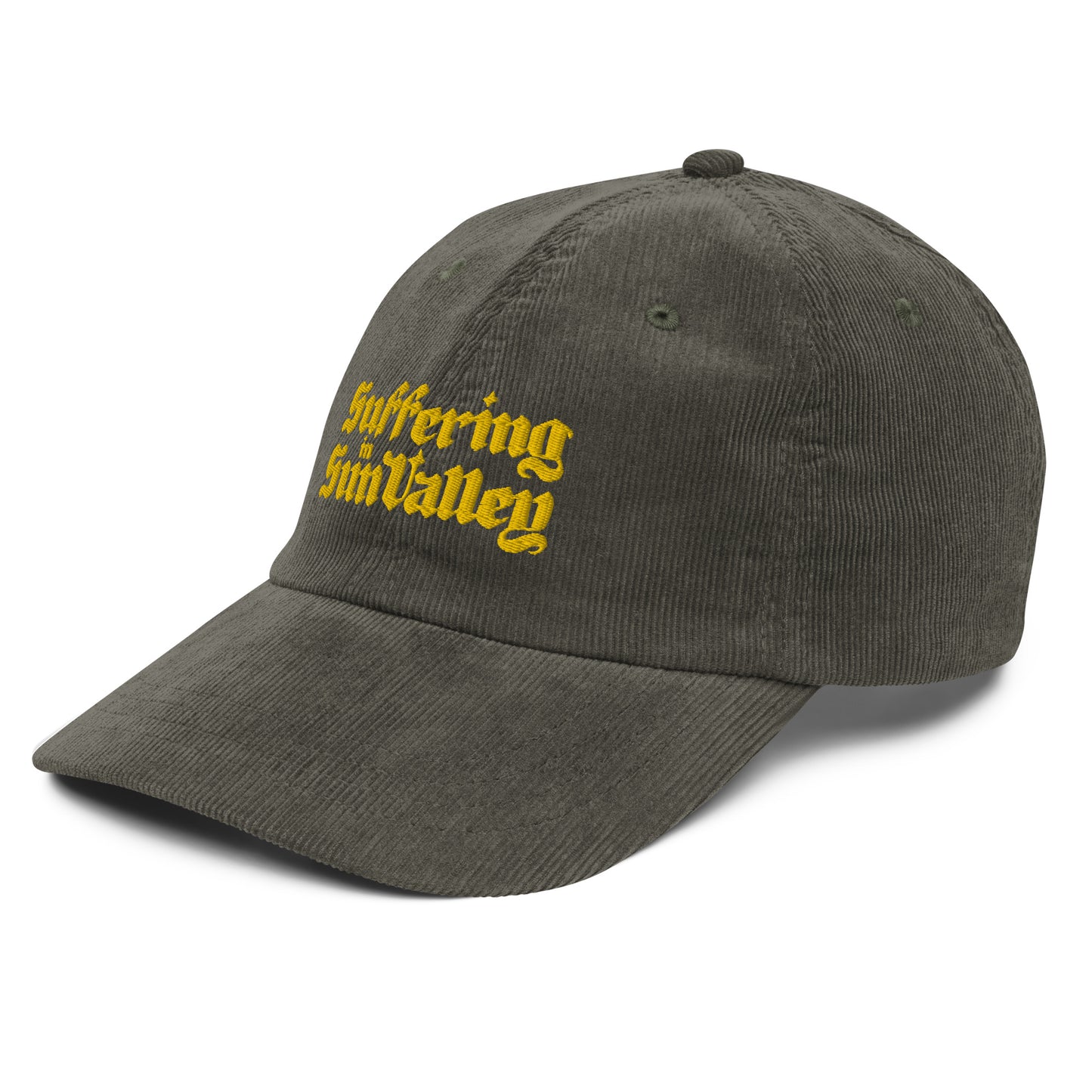 Suffering in Sun Valley vintage corduroy cap