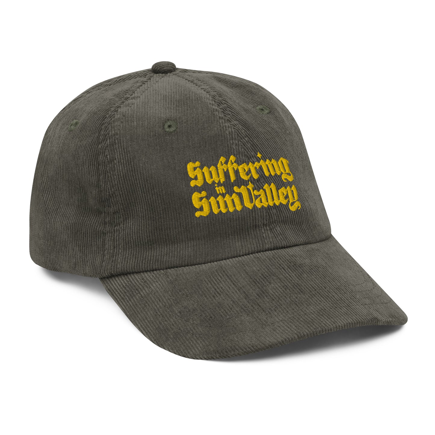 Suffering in Sun Valley vintage corduroy cap